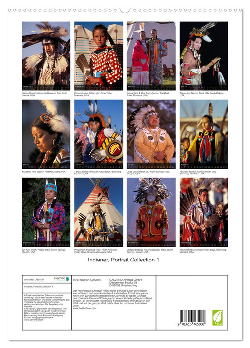 Indianer, Portrait Collection 1 (CALVENDO Premium Wandkalender 2026)