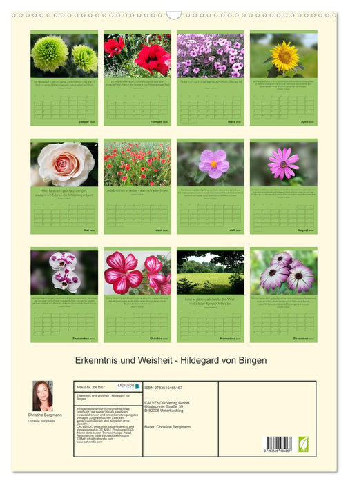 Erkenntnis und Weisheit - Hildegard von Bingen (CALVENDO Wandkalender 2026)