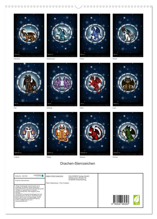 Drachen-Sternzeichen (CALVENDO Premium Wandkalender 2026)