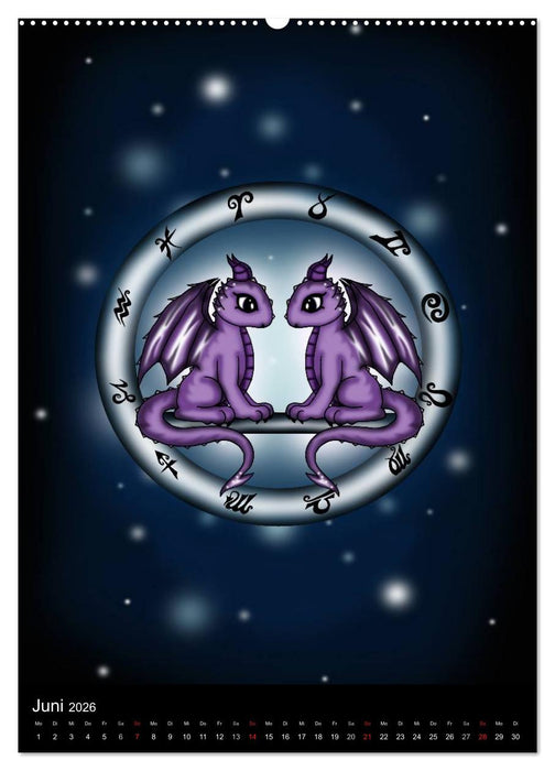 Drachen-Sternzeichen (CALVENDO Premium Wandkalender 2026)