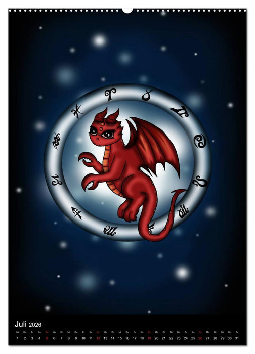 Drachen-Sternzeichen (CALVENDO Premium Wandkalender 2026)