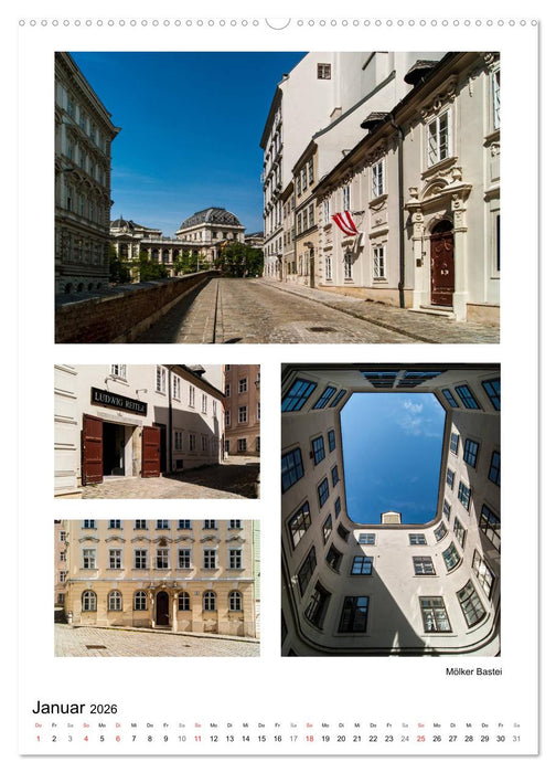 Verborgen in Wien (CALVENDO Premium Wandkalender 2026)