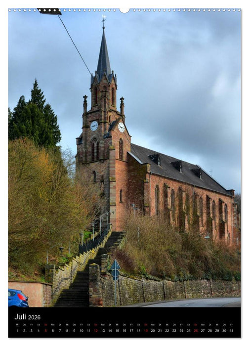 Sa(ar)krale Baukunst - Kirchenarchitektur im Saarland (CALVENDO Premium Wandkalender 2026)