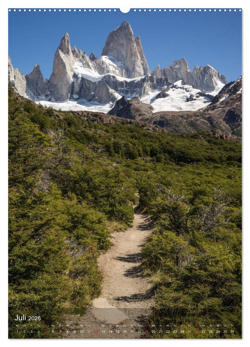 Majestätische Berge Cerro Fitzroy Patagonien (CALVENDO Premium Wandkalender 2026)