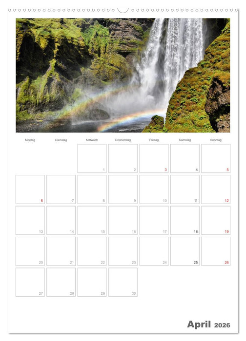 Faszination Island - Landschaftskalender mit Tagesplaner 2026 / Planer (CALVENDO Wandkalender 2026)