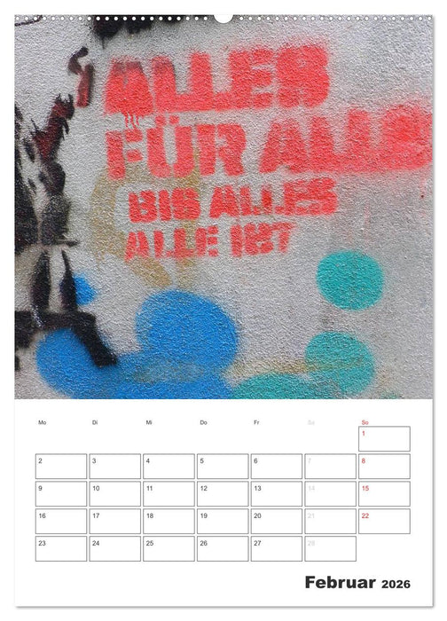 STENCIL ART 2026 - Schablonen Graffiti an Häuserfassaden / Planer (CALVENDO Wandkalender 2026)