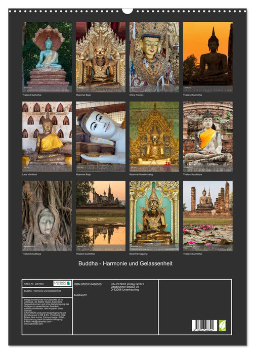 Buddha - Harmonie und Gelassenheit (CALVENDO Wandkalender 2026)