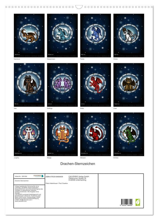 Drachen-Sternzeichen (CALVENDO Wandkalender 2026)