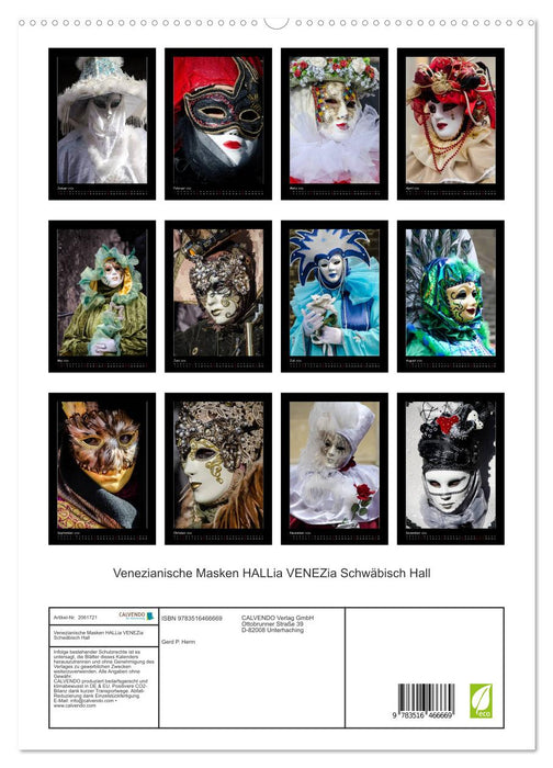 Venezianische Masken HALLia VENEZia Schwäbisch Hall (CALVENDO Premium Wandkalender 2026)