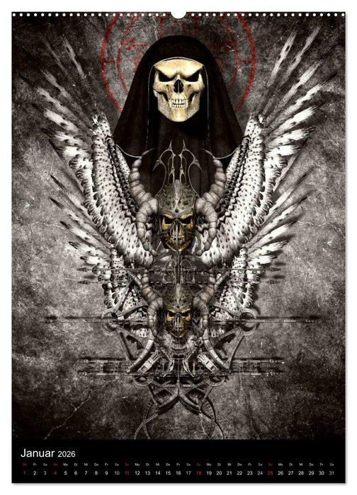 S.O.D. - Skulls Of Death Vol. I - Totenkopf Artworks (CALVENDO Premium Wandkalender 2026)