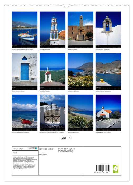 KRETA (CALVENDO Premium Wandkalender 2026)