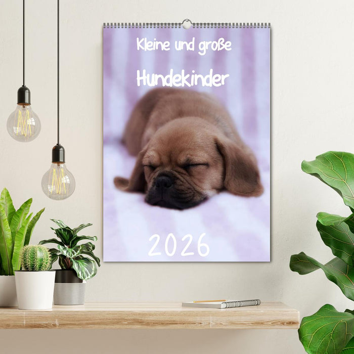 Kleine und große Hundekinder 2026 (CALVENDO Wandkalender 2026)