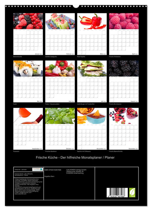 Frische Küche - Der hilfreiche Monatsplaner / Planer (CALVENDO Premium Wandkalender 2026)