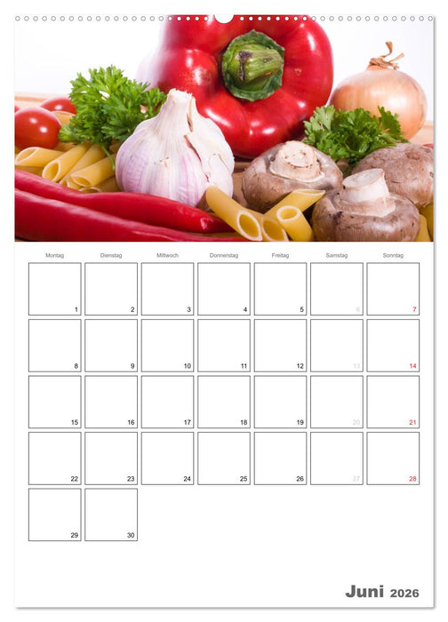 Frische Küche - Der hilfreiche Monatsplaner / Planer (CALVENDO Premium Wandkalender 2026)