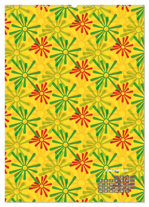 Tapetendesigns – Strukturen, Muster und Bastelvorlagen (CALVENDO Premium Wandkalender 2026)