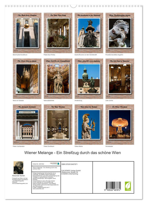 Wiener Melange - Ein Streifzug durch das schöne Wien (CALVENDO Premium Wandkalender 2026)
