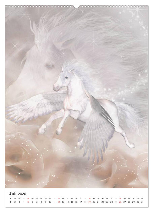 Einhorn und Pegasus (CALVENDO Premium Wandkalender 2026)