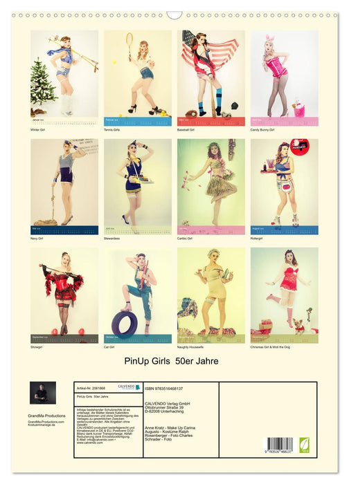 PinUp Girls 50er Jahre (CALVENDO Wandkalender 2026)