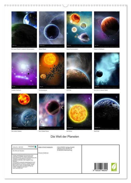 Die Welt der Planeten (CALVENDO Premium Wandkalender 2026)