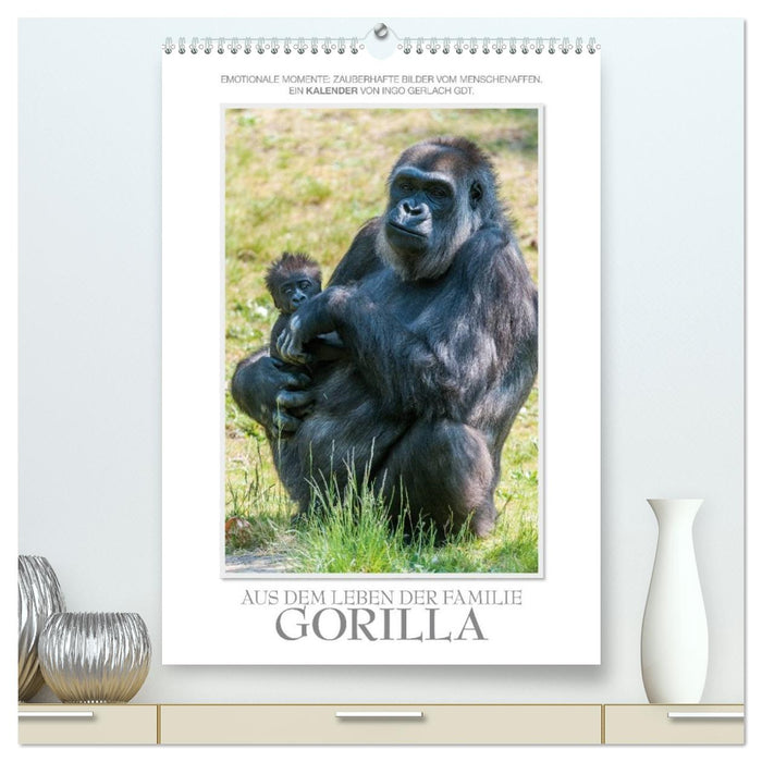 Emotionale Momente: Aus dem Leben der Familie Gorilla. (CALVENDO Premium Wandkalender 2026)