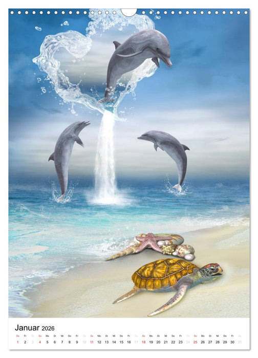 Fantasievolle Meerestiere (CALVENDO Wandkalender 2026)