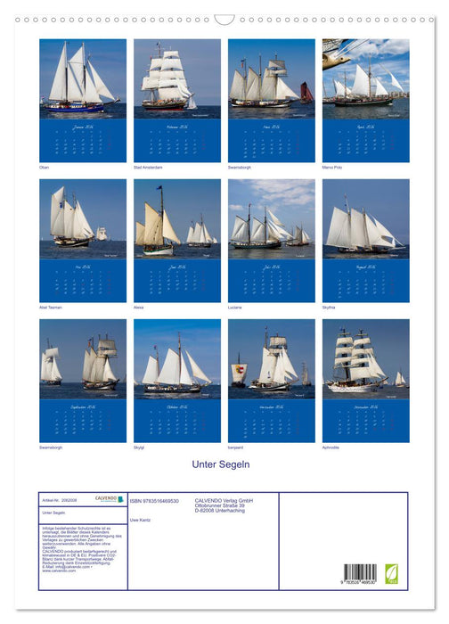 Unter Segeln (CALVENDO Wandkalender 2026)