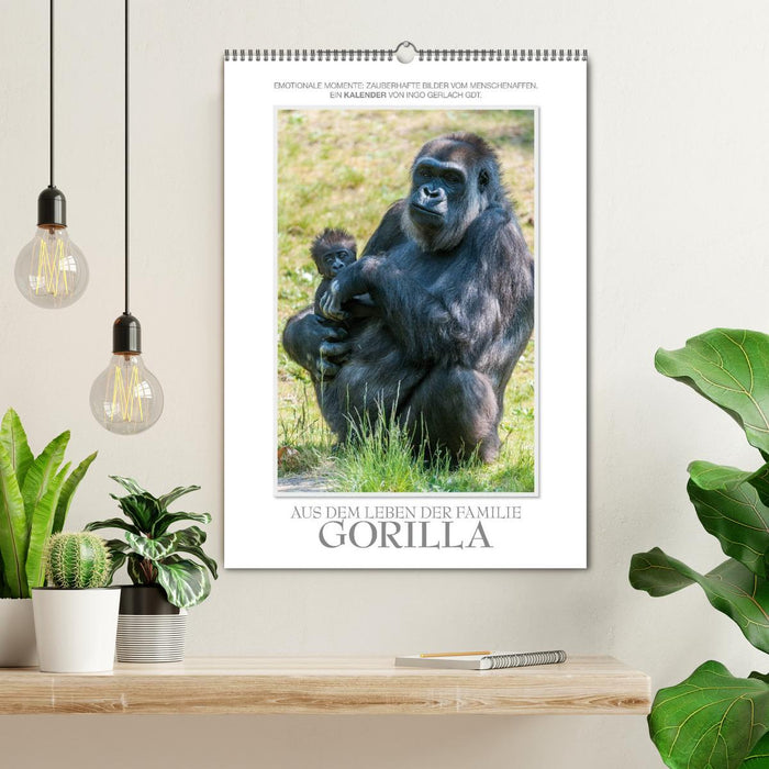 Emotionale Momente: Aus dem Leben der Familie Gorilla. (CALVENDO Wandkalender 2026)