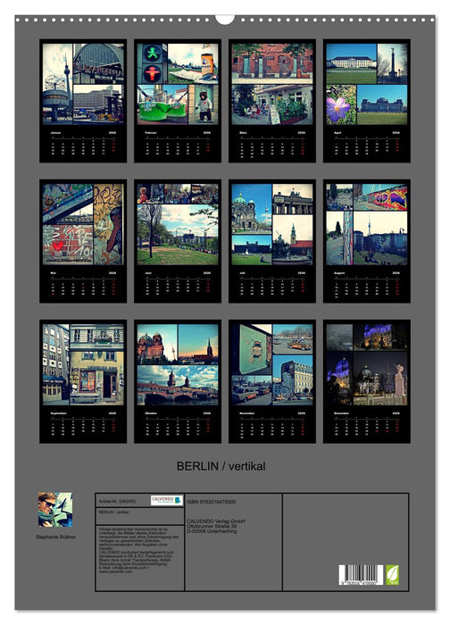 BERLIN / vertikal (CALVENDO Wandkalender 2026)