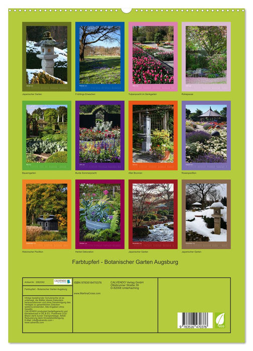 Farbtupferl - Botanischer Garten Augsburg (CALVENDO Premium Wandkalender 2026)