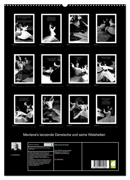 Mevlana's tanzende Derwische und seine Weisheiten (CALVENDO Premium Wandkalender 2026)
