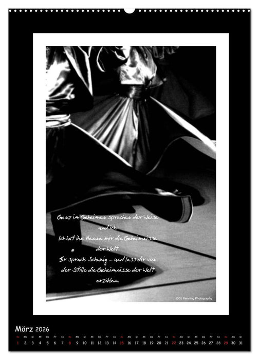 Mevlana's tanzende Derwische und seine Weisheiten (CALVENDO Premium Wandkalender 2026)