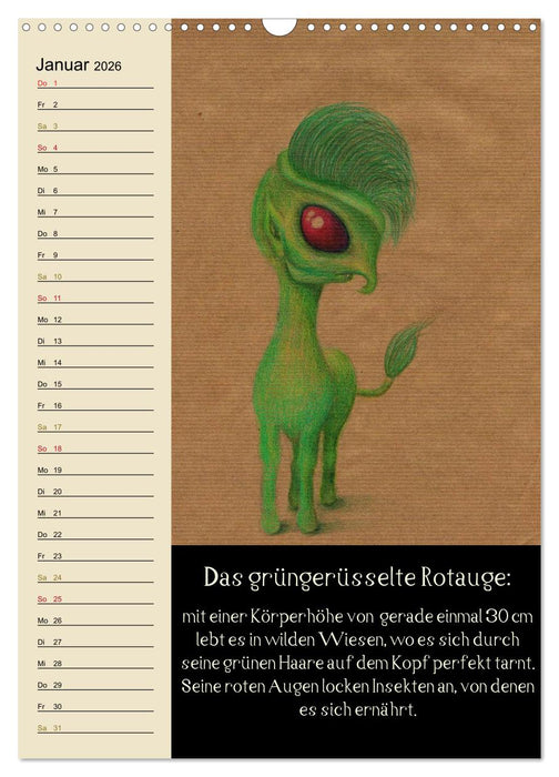 Fabelhafte Wesen / Geburtstagskalender (CALVENDO Wandkalender 2026)