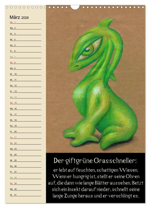Fabelhafte Wesen / Geburtstagskalender (CALVENDO Wandkalender 2026)