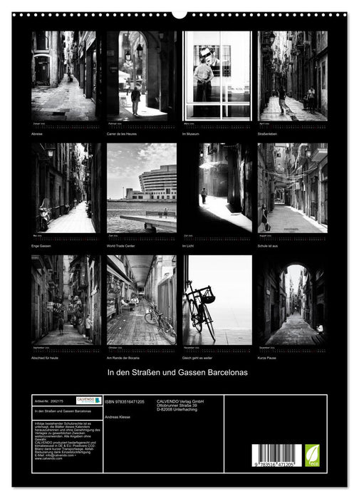 In den Straßen und Gassen Barcelonas (CALVENDO Premium Wandkalender 2026)
