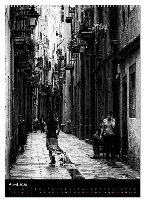 In den Straßen und Gassen Barcelonas (CALVENDO Premium Wandkalender 2026)