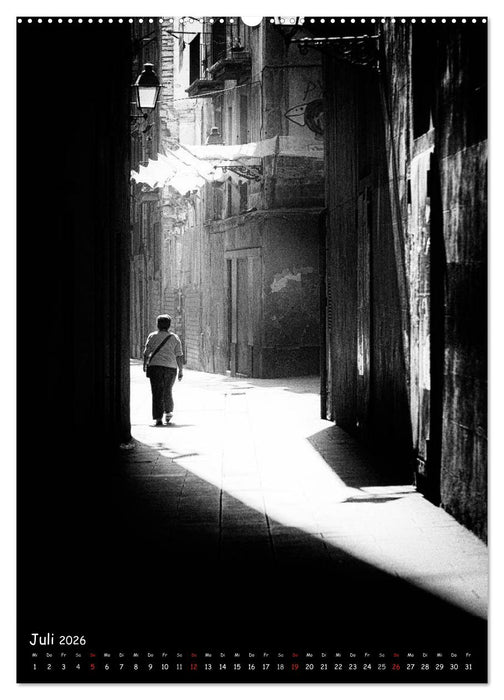 In den Straßen und Gassen Barcelonas (CALVENDO Premium Wandkalender 2026)