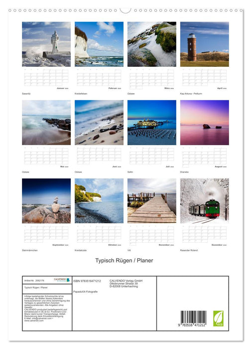 Typisch Rügen / Planer (CALVENDO Premium Wandkalender 2026)