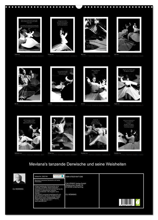 Mevlana's tanzende Derwische und seine Weisheiten (CALVENDO Wandkalender 2026)