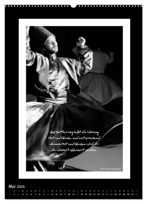 Mevlana's tanzende Derwische und seine Weisheiten (CALVENDO Wandkalender 2026)