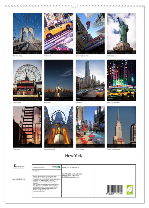 New York (CALVENDO Premium Wandkalender 2026)