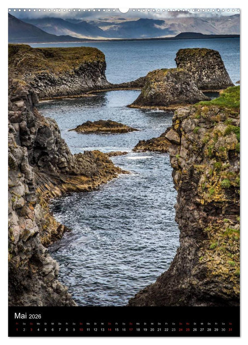 Island - Landschaften vom Wasser geprägt (CALVENDO Wandkalender 2026)