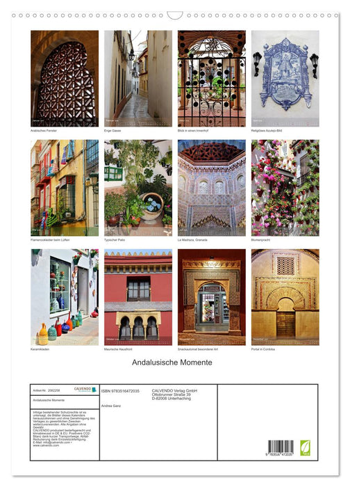 Andalusische Momente (CALVENDO Wandkalender 2026)