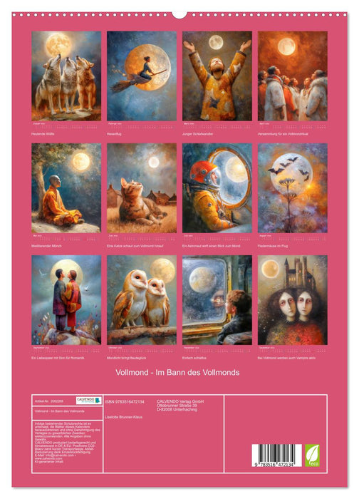 Vollmond - Im Bann des Vollmonds (CALVENDO Premium Wandkalender 2026)