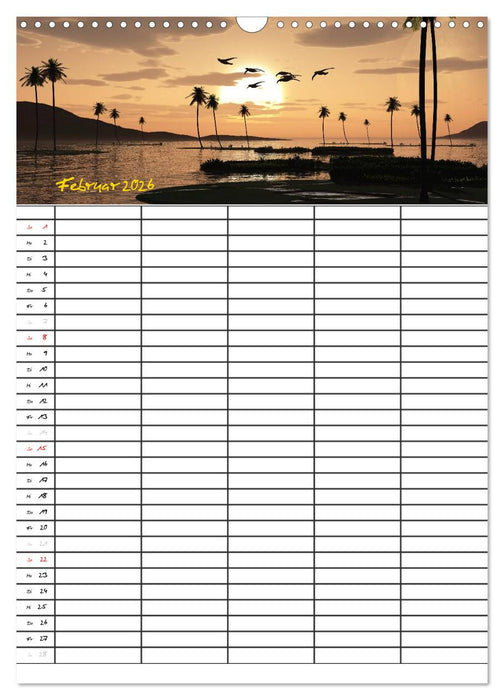 Familienplaner mit schönen Landschaftsbildern (CALVENDO Wandkalender 2026)