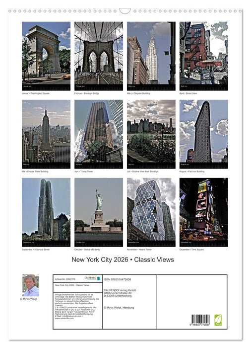 New York City 2026 • Classic Views (CALVENDO Wandkalender 2026)