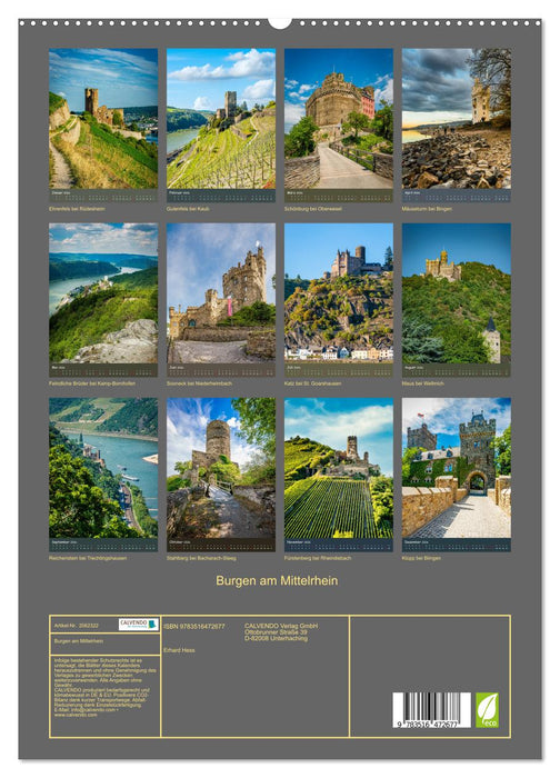 Burgen am Mittelrhein (CALVENDO Premium Wandkalender 2026)