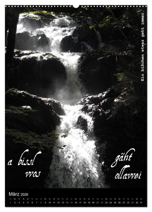 Baierische Lebensweisheiten mit Untertitel (CALVENDO Premium Wandkalender 2026)