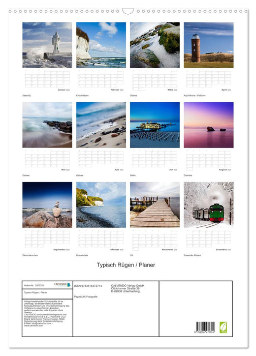 Typisch Rügen / Planer (CALVENDO Wandkalender 2026)