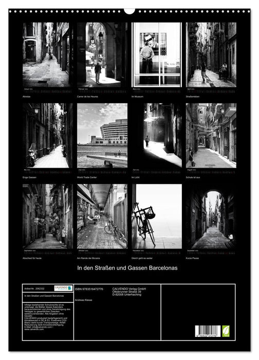 In den Straßen und Gassen Barcelonas (CALVENDO Wandkalender 2026)
