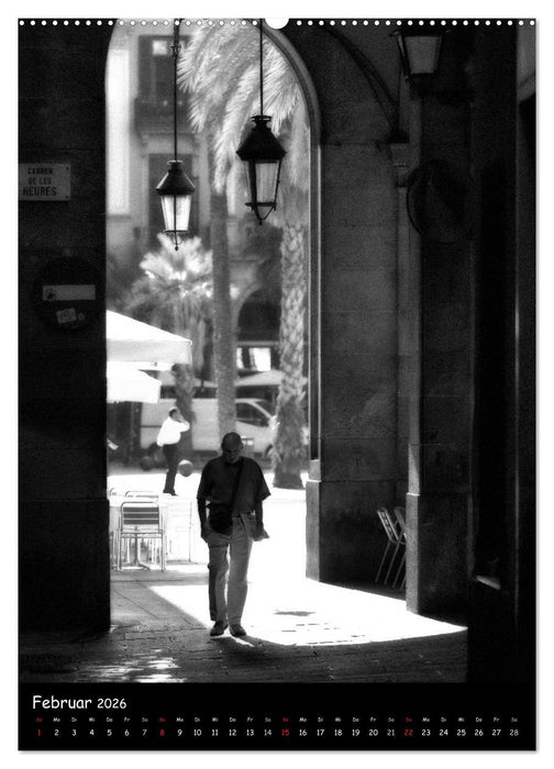 In den Straßen und Gassen Barcelonas (CALVENDO Wandkalender 2026)